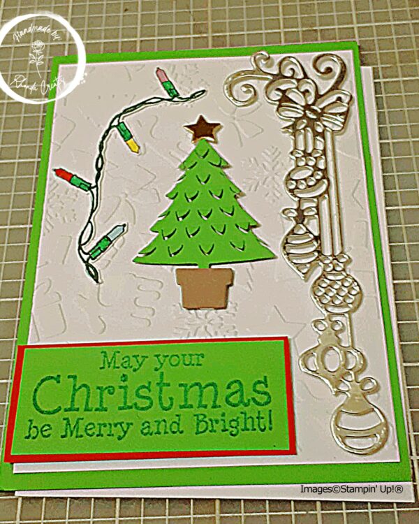 Christmas Tree, Lights & Decs, Embossed