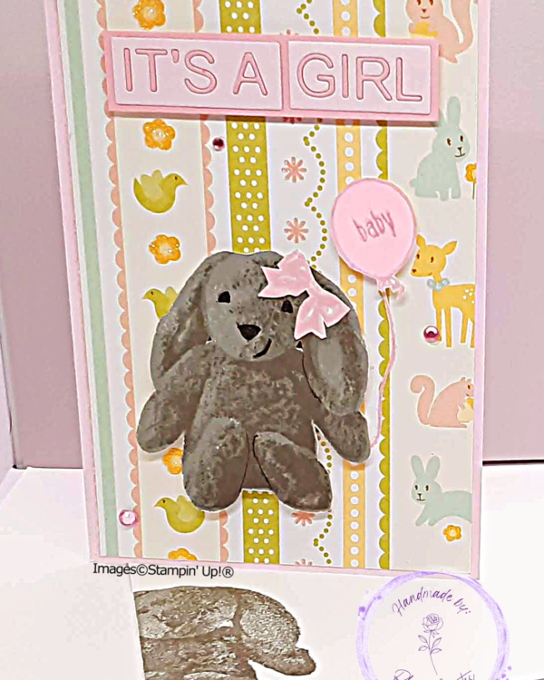 It's A Girl Grey Rabbit