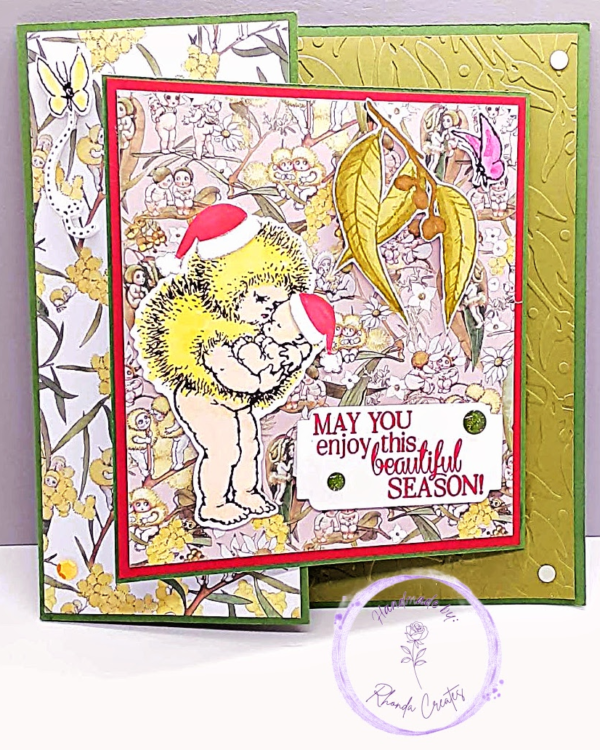 Tri fold Babies Christmas Gum Leaves